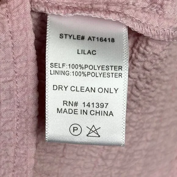 ASTR the Label Lilac Pink Puff Long Sleeve Ruched Bust Top Smocked Blouse sz M - Picture 13 of 13